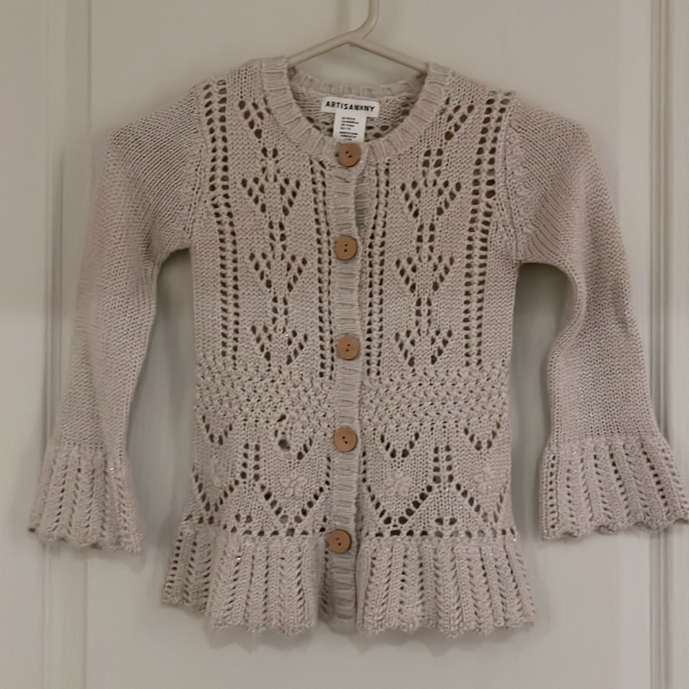 Open Knit Cardigan Sweater